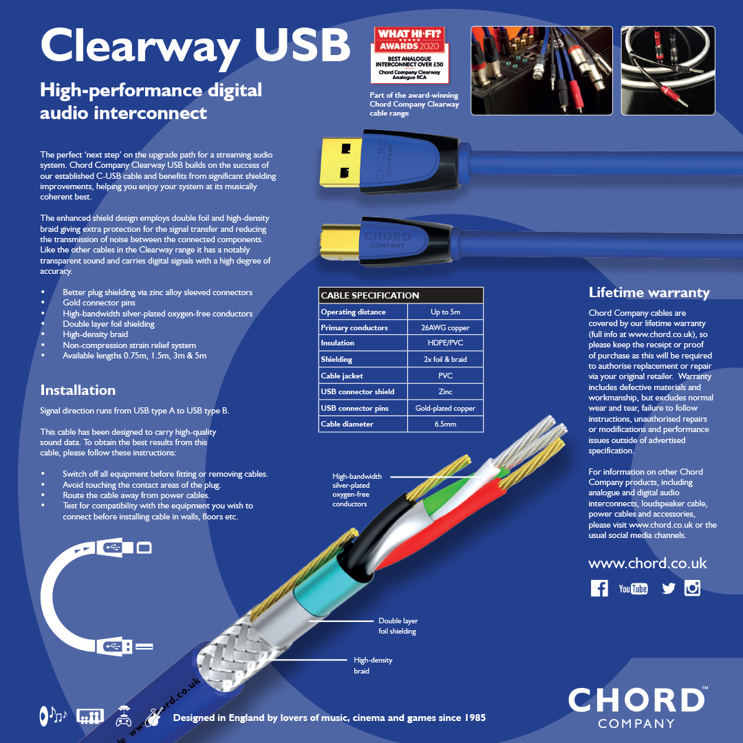 Chord Clearway Digital USB - Image 2 Chord Clearway Digital USB - Image 2